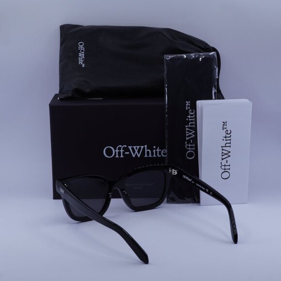 Off-White OERI143 LINCOLN 1007 Square Sunglasses – Black/Dark Grey - Picture 6 of 10